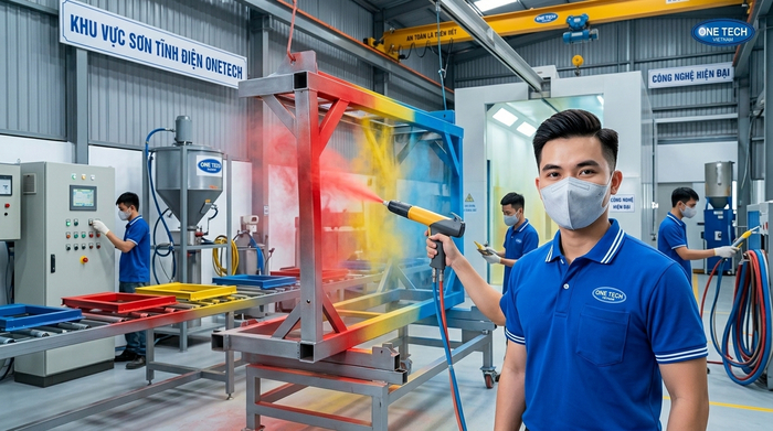 Quy trình phun sơn tĩnh điện Hồ Chí Minh Quy trình phun sơn tĩnh điện Hồ Chí Minh cho sản phẩm kim loại