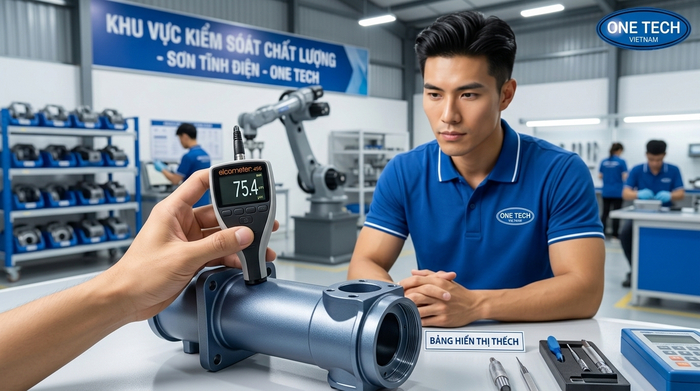 Đo độ dày lớp sơn tĩnh điện tối ưu trên sản phẩm kim loại