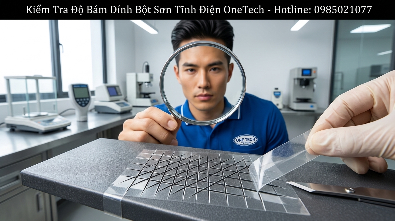 Kiểm tra độ bám dính lớp sơn tĩnh điện trên bề mặt kim loại