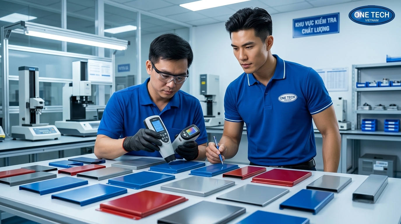 Kiểm tra độ bền màu sơn tĩnh điện sau khi hoàn thiện
