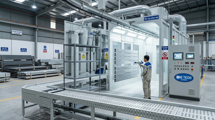 Thiết bị phun sơn tĩnh điện tại Hồ Chí Minh Thiết bị phun sơn tĩnh điện cho sản phẩm kim loại tại TP.HCM