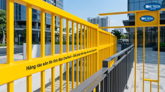 Bột sơn tĩnh điện ngoài trời Ứng dụng bột sơn tĩnh điện ngoài trời cho lan can và hàng rào tại Hồ Chí Minh