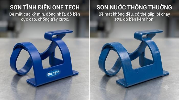 Sơn tĩnh điện so với sơn thông thường So sánh sơn tĩnh điện và sơn thông thường cho sản phẩm kim loại