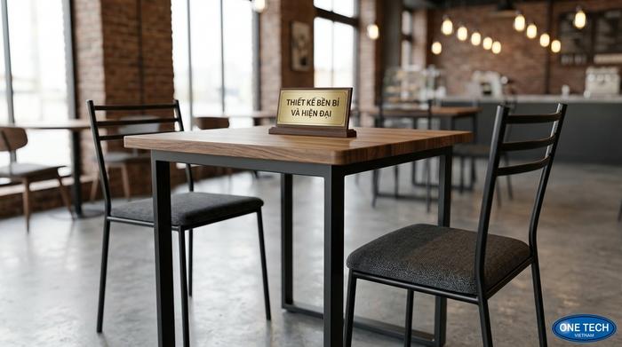 Bàn ghế cafe sơn tĩnh điện Bàn ghế cafe sơn tĩnh điện màu đen mờ bền đẹp