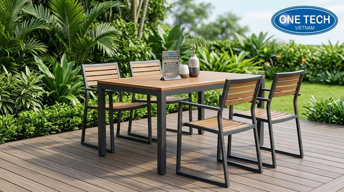 Bàn ghế sân vườn sơn tĩnh điện ngoài trời Bàn ghế sân vườn ngoài trời phủ sơn tĩnh điện chống gỉ