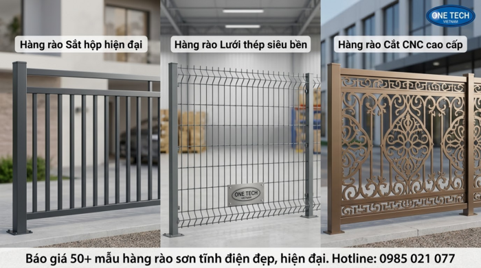 Các loại hàng rào nên sơn tĩnh điện Các mẫu hàng rào sắt hộp lưới thép CNC sơn tĩnh điện