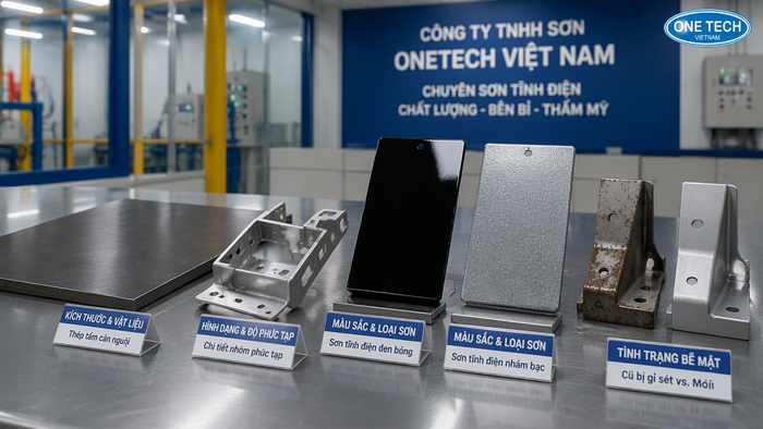 Các yếu tố ảnh hưởng đến giá sơn tĩnh điện theo mét vuông tại TP.HCM