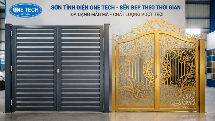 Giá sơn tĩnh điện cửa cổng sắt tại TP.HCM