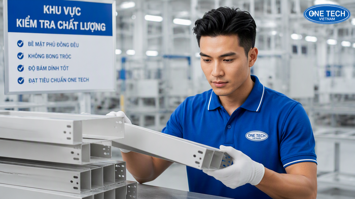 Kiểm tra chất lượng bề mặt sơn tĩnh điện trước khi bàn giao