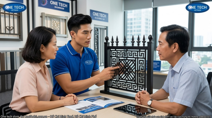 Sơn tĩnh điện hàng rào OneTech tại TP HCM OneTech tư vấn sơn tĩnh điện hàng rào kim loại tại Hồ Chí Minh